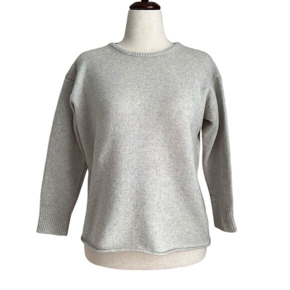 Brandy Melville Women’s Wool Blend Crewneck Relaxed Sweater Grey One Size - Picture 1 of 9